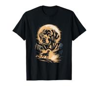 Labrador Retriever Moonlight Waterfall Forest T-Shirt