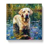 Labrador Retriever Neo Impressionism Canvas Wall Art Print 20x20 Inch