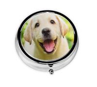 Labrador Retriever Puppy DogMeta Pill Box 3 Compartment Medicine Case,Portable Organizer