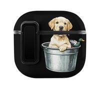 Labrador Retriever Puppy Duck Headphone & Earphone Cases Compatible with Airpod 4 Scratch-Resistant PC Protective Cover with Secure Buckle