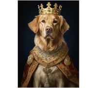 Labrador Retriever Royal King Puzzles 1000 Pieces for Adults - Pet Royal Portrait Gift for Labrador Retriever Owner - Funny Challenging Jigsaw Puzzle Perfect for Game Nights
