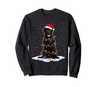 Labrador retriever Santa Christmas Tree Lights Xmas Gifts Sweatshirt