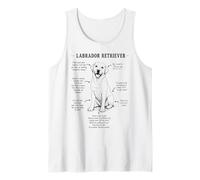Labrador Retriever Scientific Illustration Funny Traits Tank Top