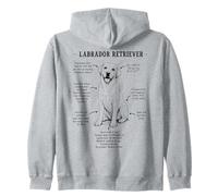 Labrador Retriever Scientific Illustration Funny Traits Zip Hoodie