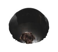 Labrador Retriever,Shower Cap Nightcap Double Layer Waterproof Elastic Bath Cap Reusable Hair Cap