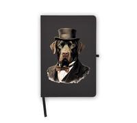 Labrador Retriever Suit Aristocrat Pet Portrait Notebook, Blank Pages, Faux Leather Cover, Planner, Journal, Workbook