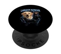 Labrador Retriever Vintage 90s Heavy Metal Style Dog Lover PopSockets Adhesive PopGrip