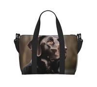 Labrador Retriever Water-Resistant Crossbody Travel Bag, Large Carry-On with Adjustable Strap, Multi-Compartment Weekender for Gym, Travel, Outdoor