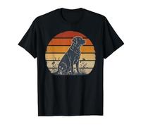 Labrador Retriever Wildflower Vintage Retro Sunset Dog Mom Value Graphic T-Shirt, Men, Black, XL