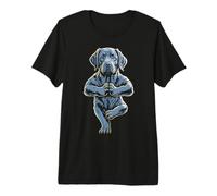 Labrador Retriever Yoga Lab Puppy Dog Tree Pose Vrikshasana Premium T-Shirt
