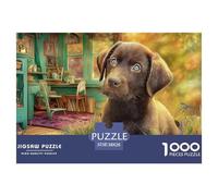 Labrador RetrieverDynamic 1000-Piece Jigsaw Puzzles for Adults A Treasury of Challenging Puzzle Games for Women And Men - An Excellent Shared Hobby for Adults And Kids Age 12 Years And Up 38x26cm/100
