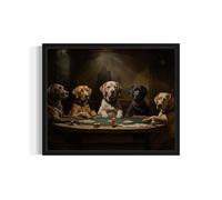 Labrador Retrievers Dog Playing Cards Poster Art Print, Poker Man cave Vintage Dog Lovers Wall Art Decor Pet Lover Gifts 44 (Labrador Retrievers, 11 x 14 inches, Unframed)