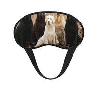 Labrador Retrievers Dogs Black Golden White Brown, Full Eye Covers Light Blocking Eye Masks Blackout Sleep Eye Muffs