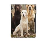 Labrador Retrievers Dogs Black Golden White Brown, PU Leather Laptop Sleeve, Notebook Bag Laptop Case Sleeve Tablet Briefcase