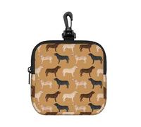 Labrador Retrievers Dogs Cute Yellow Lab Chocolate Lab, Square Zipper Storage Bag, Neoprene Coin Purse, Small Wallets, Change Pouch, Change Purse