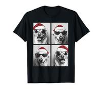 Labrador Retrievers in Sunglasses Santa Hat Christmas Dogs T-Shirt