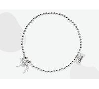 Labrador Silver Ball Bead Bracelet - Personalised