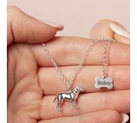Labrador Silver Necklace - Personalised