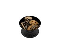 Labrador Skeleton Hug Gothic Dog Lover Art Halloween PopSockets Adhesive PopGrip