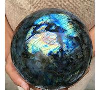 Labrador Stone Ball Quartz Crystal Room Office Decoration Hand Polished Collection (Size : 600-700g) Gemstone Stone