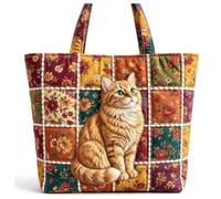 Labrador Tote Bag for Women, Quilted Handbag with Chocolate Lab Design | Brown Chocolate Lab Quilted Shoulder Bag for Shopping Work Travel, Dog Lover Gifts for Women, Labrador Mum Birthday Gift