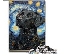 Labrador Under The Night Sky Jigsaw Puzzles 1000 Pieces for Adults Teens, for Age 14+ Home Art Decor Family Games Christmas Birthday Gifts (50x75cm)