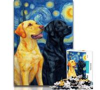 Labrador Under The Night Sky Jigsaw Puzzles for Teenagers 1000 Piece Puzzle,Challenging To Complete But Fun And Humorous Birthday Present,Gifts,Wall Art 38x26cm