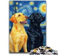Labrador Under The Night Sky Puzzles for Teenagers Teens 1000pc Puzzle,Challenging To Complete But Fun And Humorous Unique Home Decor And Gifts (50x75cm)