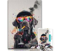 Labrador Wearing Sunglasses 1000 Piece Jigsaw Puzzles for Teenagers Gifts,Educational Games Home Decoration Deal As Gifts for The Whole Family (38x26cm)