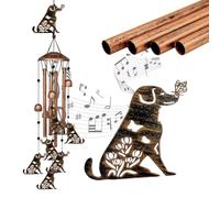 Labrador Wind Chimes for Outside Labrador Retriever Birthday Decorations Memorial Metal Dog Wind Chimes Unique Home Decor Dog Gifts for Women