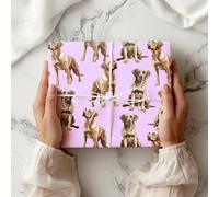Labrador Wrapping Paper Sheet, Cute Labradors, Ideal for Dog Lovers, Birthdays, Pet Gifts & Kids Parties - W108 (Mint, Large Sheet - 58 x 85cm / 22.8" x 33.4" inches)