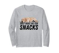 Labrador Yellow Golden Dog Wake Me for Snacks Long Sleeve T-Shirt