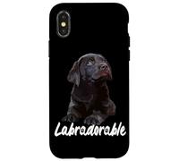 Labradorable Chcolate Lab Dog Brown Labrador Retriever Puppy Case for iPhone X/XS