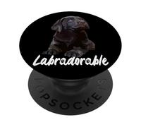 Labradorable Chcolate Lab Dog Brown Labrador Retriever Puppy PopSockets Adhesive PopGrip