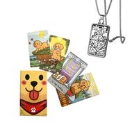 Labradorable Tarot Deck - Size 12x7 cm - English Language Coated Paper - Perfect for Beginners - Includes Tarot Necklace