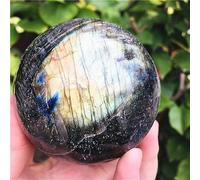 Labradorite Crystal Ball Stone Glossy Decoration Ornaments (Size : 8cm)