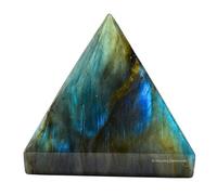 Labradorite Crystal Pyramid 2 Inch - Premium Crystal Gifts for Healing Crystals Enthusiasts - Meditation, Energy Balancing, and Spiritual Decorative Display Christmas Stocking Gifts.