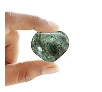 Labradorite Mini Heart, Labradorite Polished Heart, Natural Labradorite Crystal Heart Shape Crystal Stone For Women And Men, Small-Grey-B09TZZGBK2