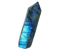 Labradorite Natural Crystal Tower - Polished Raw Labradorite Stone Obelisk for Healing, Meditation, Chakra Balance & Spiritual Energy(Size9-10cm)