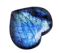 Labradorite Palm Stone,Natural Labradorite Crystal Heart Palm Stone - Mineral Reiki Pocket Crystal Tumble Collection, Heart Shape Puff Stones for Good Luck Charm Meditation