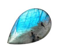 Labradorite Palm Stone - Natural Water Drop Crystal | Polished Pocket Moon Stone | Healing for Meditation, Stress Relief & Reiki Energy Work
