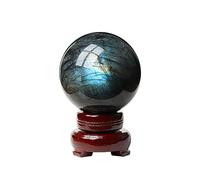 Labradorite Sphere Crystal Ball Crystals Polished for, Divination, Home Decoration, Fengshui,50mm