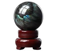 Labradorite Sphere Crystal Ball Decor Moonstone Gemstone Ornament Home Decoration Feng Shui,100mm