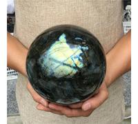 Labradorite Sphere Rock Quartz Crystal Ball Ornaments (Size : 600-700g) Gemstone Stone