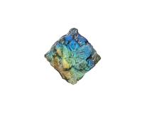 Labradorite Square Butterfly Carving - 1.5×1.2in Handcrafted Crystal Pendant for DIY Jewelry, Transformation & Balance