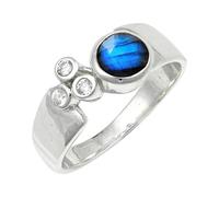 Labradorite Stone Silver Plated Ring Men & Women Jewelry C1152BN_J 1/2