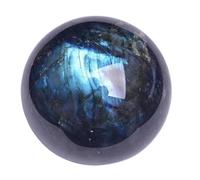 Labradorite Stone Sphere Ball with Stand Polished Crystal Orb Sculpture Figurine for Divination Feng Shui Home Office Decorative,8-9cm Gemstone Stone