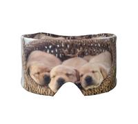 Labradors Little Puppies Golden Retriever, Full Eye Covers Light Blocking Eye Mask Sleep Eye and Ear Muffs