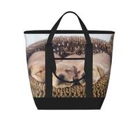 Labradors Little Puppies Golden Retriever,Lunch Bags Large Capacity Insulated Tote Bag For Women Men Work Picnic Travel