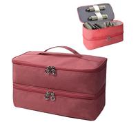 Labreccos Travel Carrying Case Compatible with for Shark Flexstyle SpeedStyle,Double Layer Storage Bag for Airwrap Styler Hair Hot Attachment (Pink)